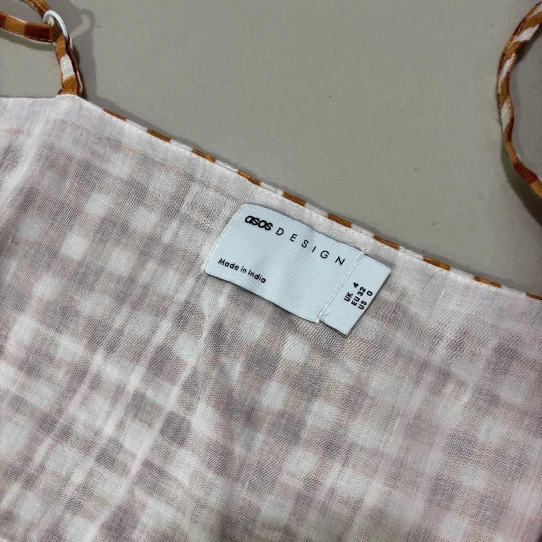asos patchwork tie top gingham floral (Category: Sleeveless) located in Quezon City. Submitted by yamakento (Listing ID 1422560753, Image 3). Description: .