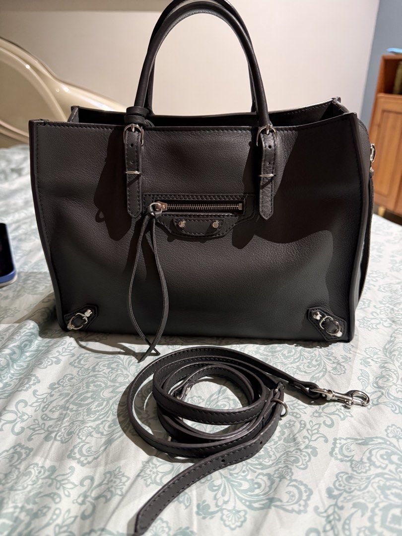 Balenciaga Classic City Bag (Category: Luxury Bags & Wallets) located in Bulacan. Submitted by cherylluxe (Listing ID 1422595990, Image 1). Description: like new balenciaga city bag gray color with strap can be crossed body .