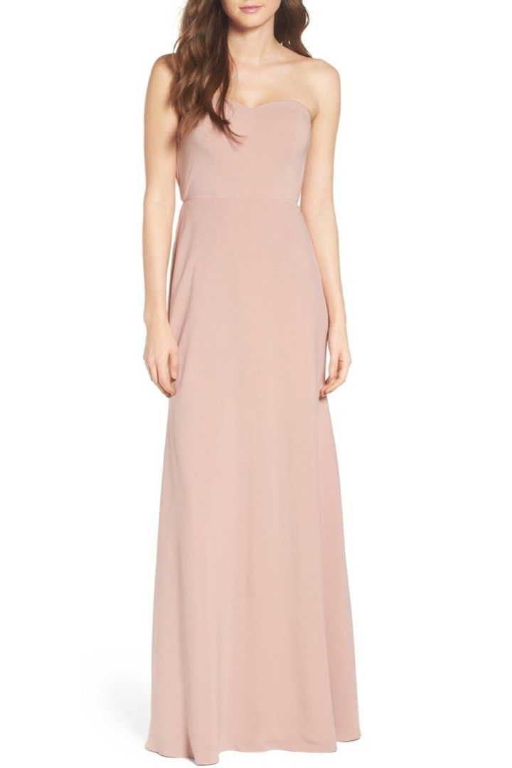 Blush/Dusty Pink Strapless Gown (Category: Dresses) located in Makati City. Submitted by harekrisha (Listing ID 1422559404, Image 1). Description: Custom-made blush/dusty rose strapless gown in matte formal fabric. I wore this once for a special event when I was one year postpartum.I was around medium size during that time. Originally paid ₱8,000. Letting it go as it doesn’t fit me anymore. .