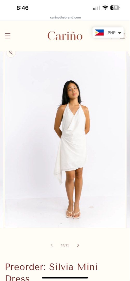 Carino Silvia Mini Dress (Category: Dresses) located in Mandaluyong City. Submitted by basic.coex (Listing ID 1422562717, Image 2). Description: 2nd pic for style reference.