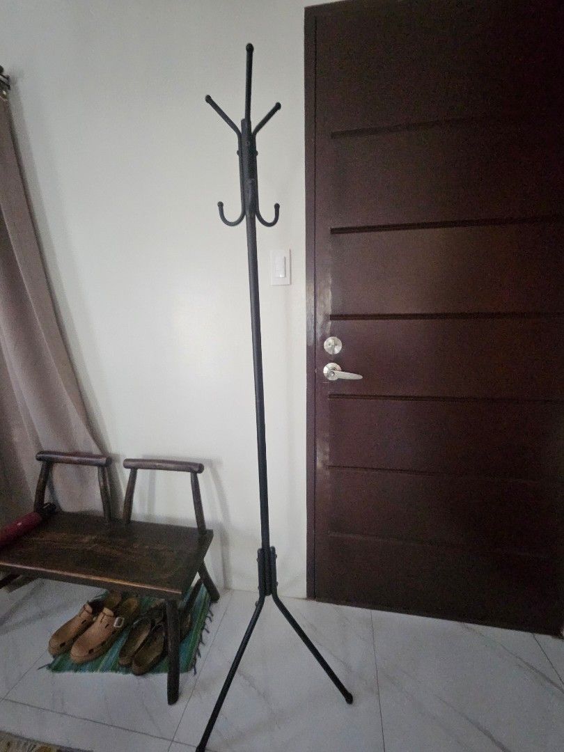 Clothes & bag Hook (Category: Hooks & Hangers) located in Manila. Submitted by declutterhopper (Listing ID 1422564001, Image 1). Description: clothes & bag black hook stand. stable item and complete screws ang parts. if you need to organize your stuff this black hook stand will match to your corner area. .