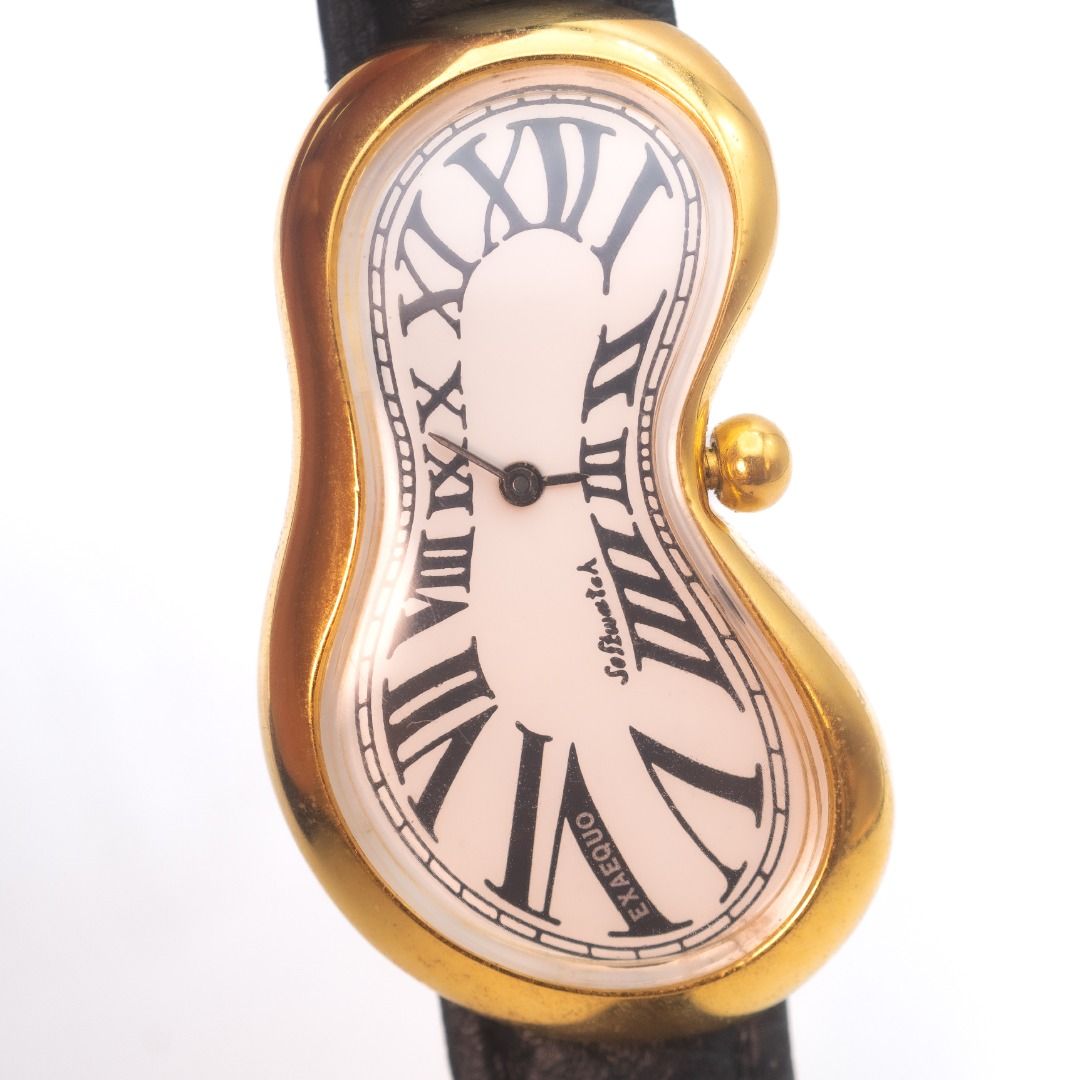 Montre Dali Exaequo Vintage 1994 – Boîtier Argenté, Cadran Rose, édition Limitée