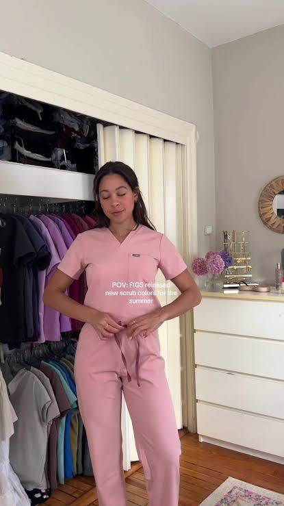 FIGS SCRUBS in SAND PINK (Category: Sets or Coordinates) located in Manila. Submitted by gel.p (Listing ID 1422707389, Image 3). Description: Selling my FIGS Scrubs Good as new Used <5x Limited edition color One pocket Catarina Scrup Top - XS Regular Kade Cargo Scrub Pants - S Regular 4,500 Message me for inquiries .