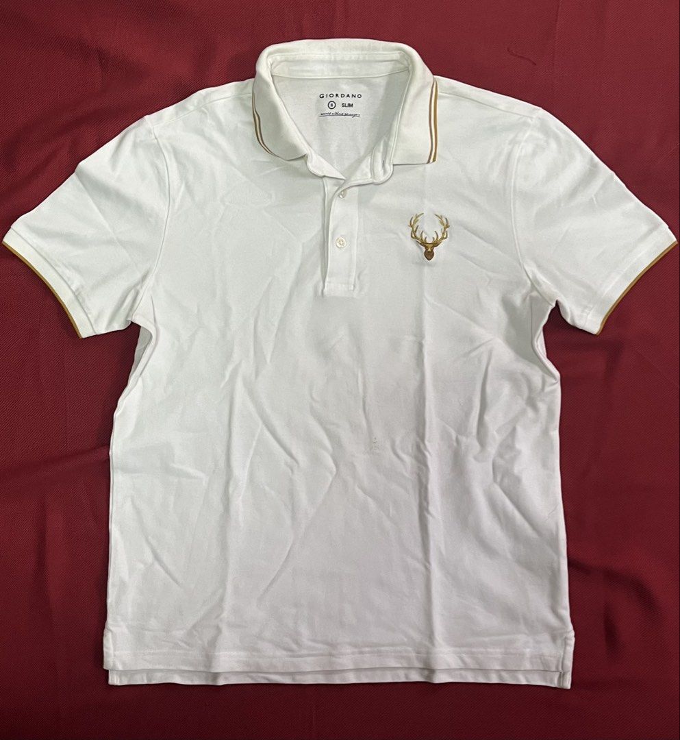Giordano White Polo Shirt (Category: Tshirts & Polo Shirts ) located in Manila. Submitted by ascndntmnl (Listing ID 1422588228, Image 1). Description: Giordano Polo Shirt Size: Small, 50-70kg Condition: 10/10 Location: Pasig Area.