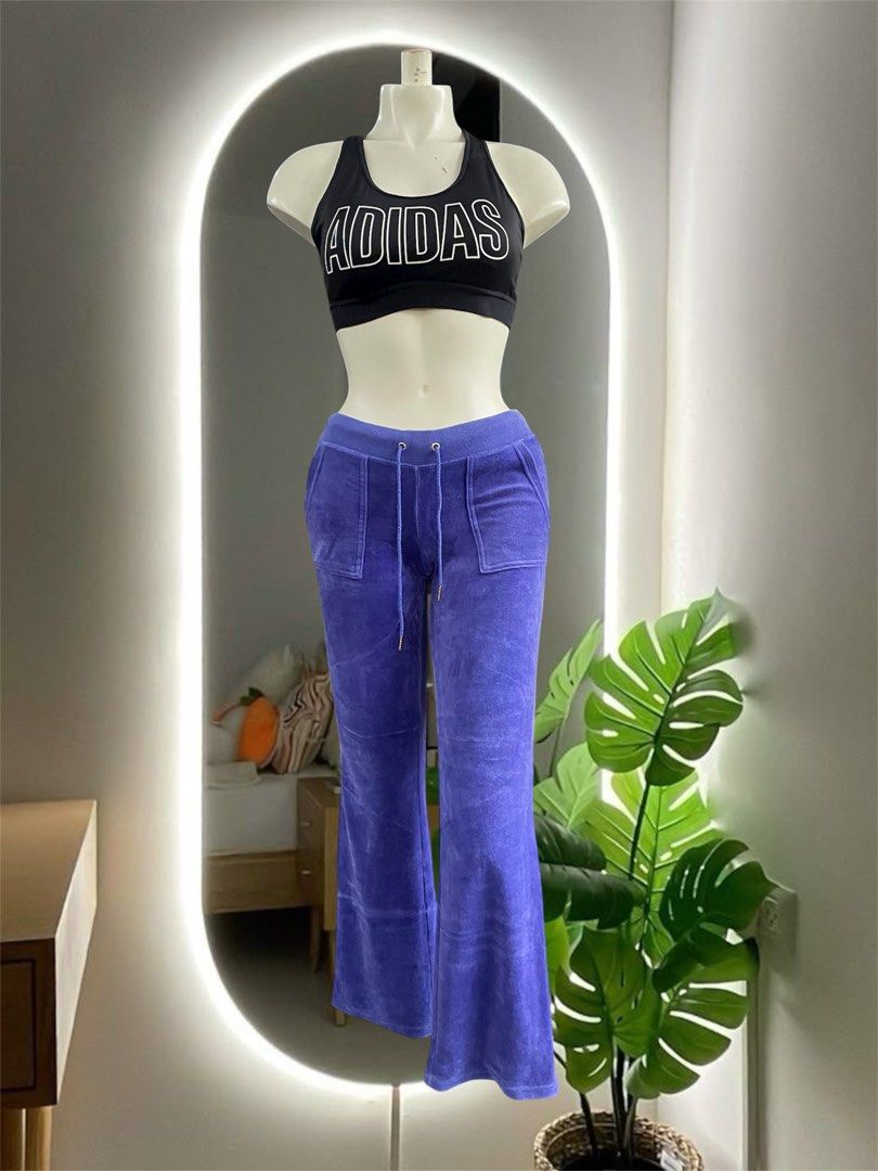 Juicy Couture Purple Velour Pants (Category: Other Bottoms) located in Naga. Submitted by tres_fitz (Listing ID 1422574267, Image 2). Description: Juicy Couture violet Velour Vintage Y2K Pocket Pants 28-34 (GARTERIZED) EXCELLENT CONDITION COLOR RATE: 10/10.