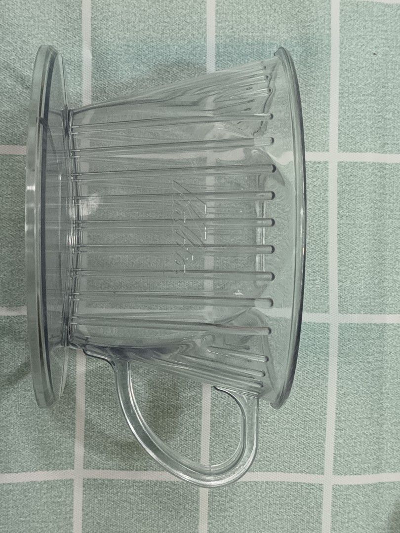Kalita 101 Coffee Dripper (Category: Coffee & Tea Tableware) located in Calamba. Submitted by m_brian (Listing ID 1422655694, Image 2). Description: - Kalita 101 coffee dripper - Clear, cone-shaped design - Features vertical ridges, 3 holes - Designed for pour-over coffee brewing.