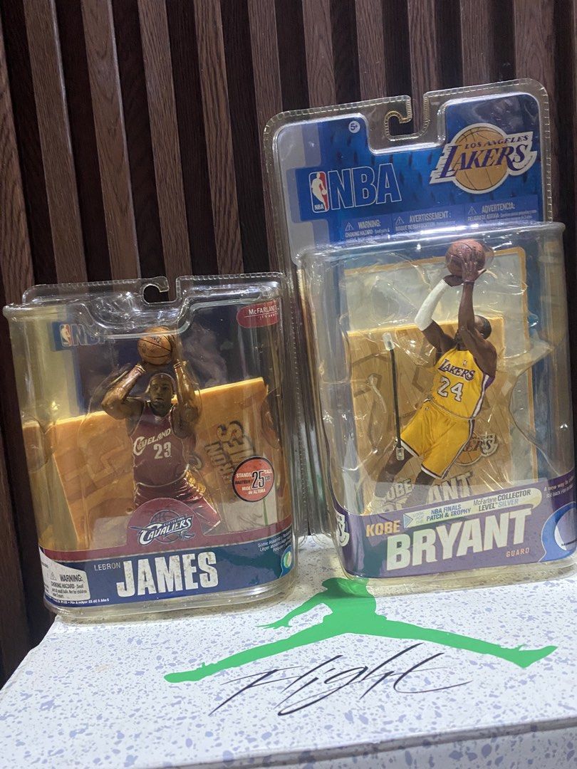 McFarlane NBA LeBron James Kobe Bryant SET (Category: Figurines & Statues) located in Makati City. Submitted by starshop2025 (Listing ID 1422661574, Image 1). Description: Sold as set Lebron and Kobe Price is firm.