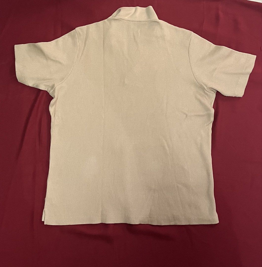 Memo Beige Waffle Polo Shirt (Category: Tshirts & Polo Shirts ) located in Manila. Submitted by ascndntmnl (Listing ID 1422586815, Image 2). Description: Memo Waffle Polo Shirt Size: Medium Flaws: None Location: Pasig Area.