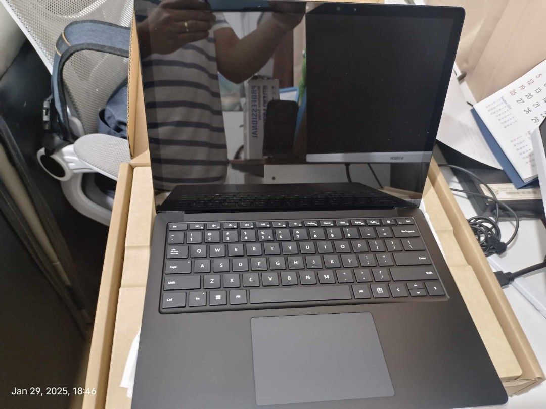 Microsoft Surface Laptop 4 (Category: Laptops & Notebooks) located in San Pedro. Submitted by as_1990 (Listing ID 1422555771, Image 1). Description: - Microsoft Surface Laptop 4 (Black) - Windows 11 OS - 8G RAM - Used less than a year and its pristine condition - back cover included (can send actual and latest photo by request) - Features keyboard, trackpad and touch screen - Screen displays Windows login/desktop RFS: upgrade Meet up Laguna or Ma