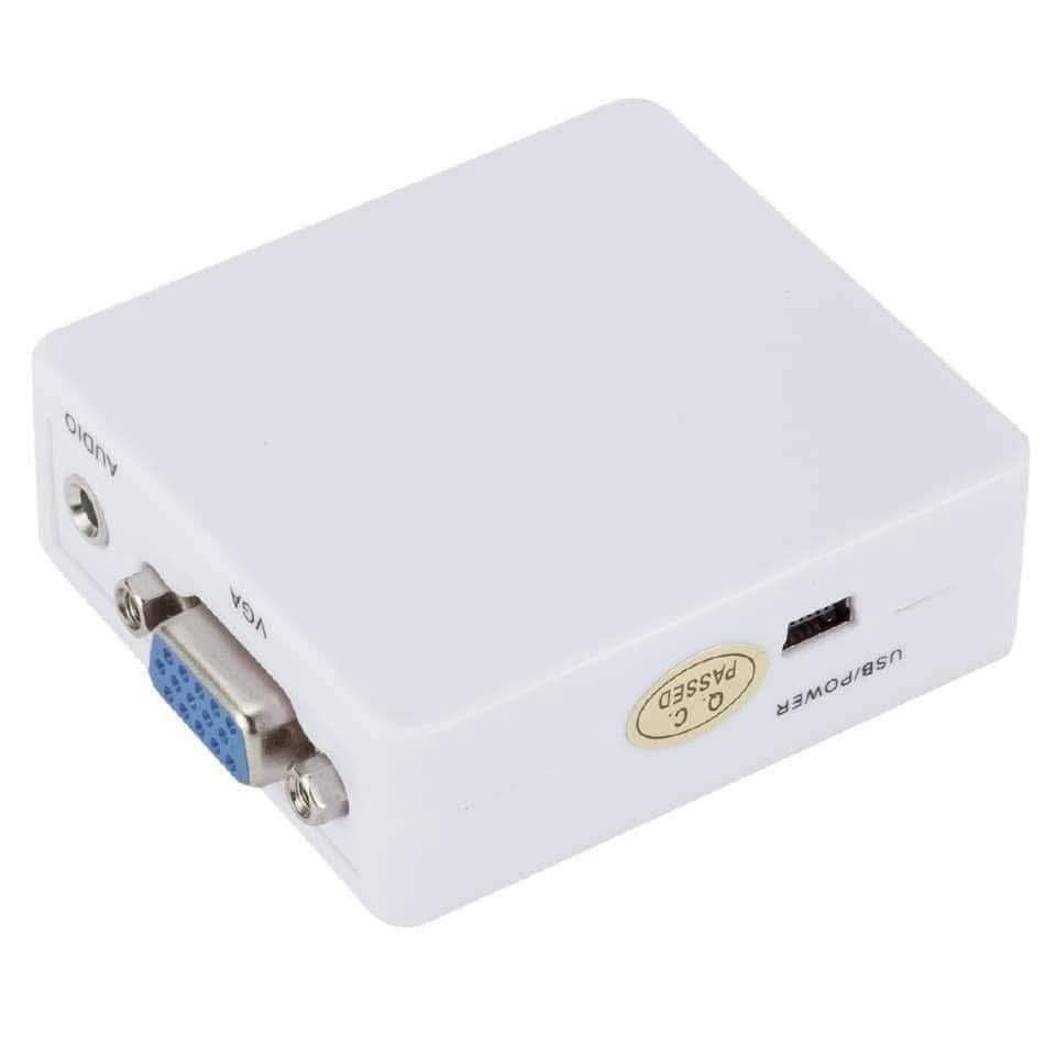 Mini HDMI2VGA Video Converter (Category: Cables & Adaptors) located in Manila. Submitted by iliasjen3082126 (Listing ID 1422561771, Image 3). Description: - Converts HDMI to VGA - Supports Full HD 1080p resolution - Includes USB power supply - Features 3.5mm audio output - Compatible with computers, laptops, and projectors - Cables not included.