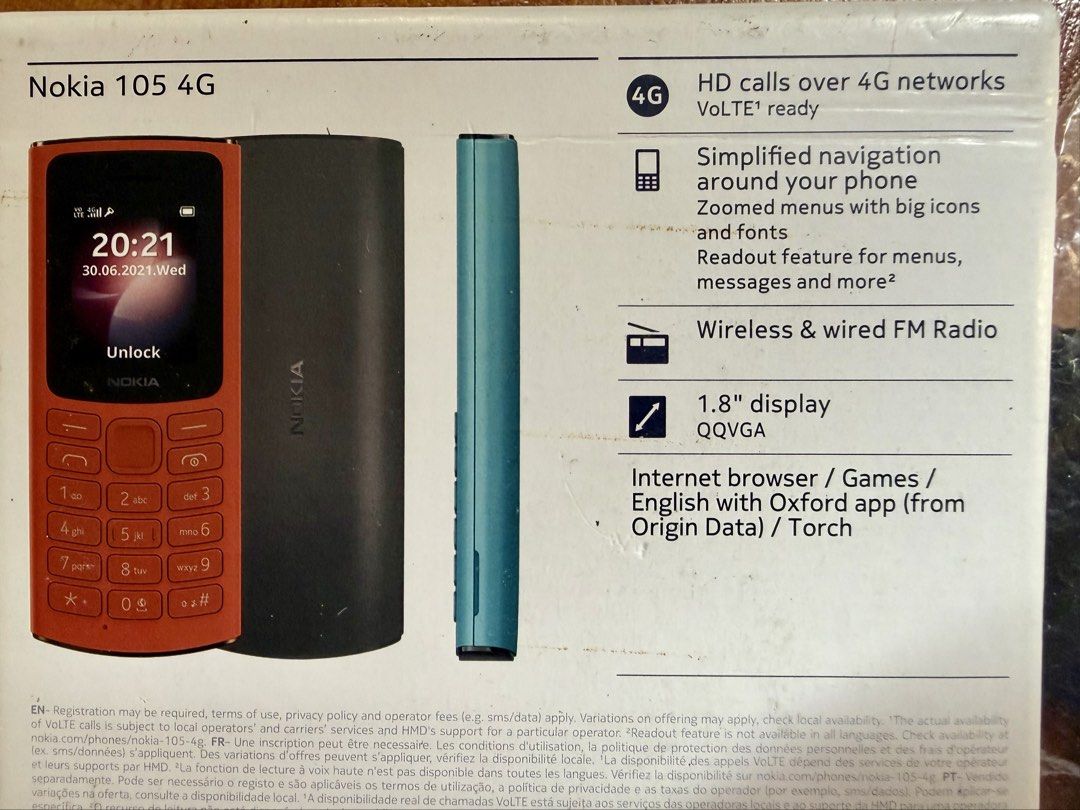 Nokia 105 4G (Category: Early Generation Mobile Phones) located in Mandaluyong City. Submitted by voltprime (Listing ID 1422559257, Image 3). Description: Nokia 4G phone. With free Nokia 2G - Both Dual Sim - Both with flashlight feature - Ginamit lang sa event. -Location: Mandaluyong - BDO / Gcash.