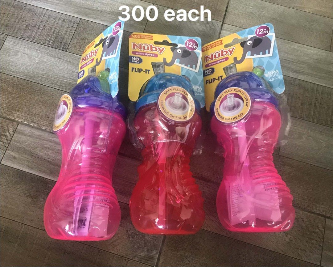 Nuby Flip-It Active Sippy Cup (Category: Weaning & Toddler Feeding) located in Cainta. Submitted by nathanbagofbricks (Listing ID 1422662827, Image 1). Description: P300 each BrandNew J&T 2-3days delivery Lalamove/Grab for same day delivery shipping at buyer's expense.