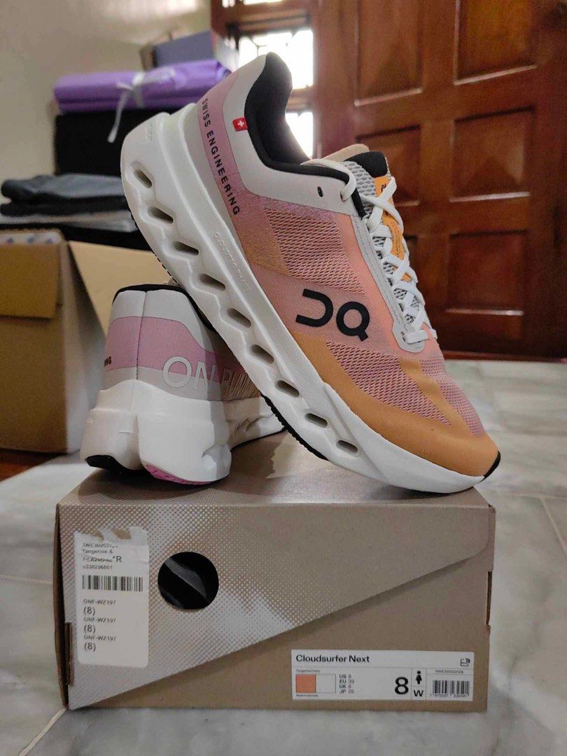 On Cloudsurfer Next Running Shoes - Size 8W (Category: Sneakers) located in City of Isabela. Submitted by absbf (Listing ID 1422579055, Image 1). Description: - On Cloudsurfer Next running shoes - Size: 8W - Condition: bnew - Colorway: Vibrant - Features Swiss engineering - Includes original box with model name and size - Features the On logo.