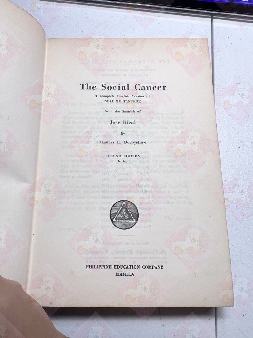 [ONHAND] NOLI ME TANGERE THE SOCIAL CANCER BY JOSE RIZAL, TRANSLATED BY ...