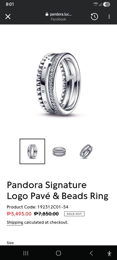 Pandora Silver Ring (Category: Rings) located in Santa Cruz. Submitted by cedrick17 (Listing ID 1422547919, Image 2). Description: AUTHENTIC BOUGHT FROM STORE SELLING 1,800 EACH COUPLE RING size 58 or size 8 size 56 or 7.5 PRELOVED AND TIME TESTED not from factory sale not class A not authentic quality not imitation not silver plated mahal pa xa sa pandora store selling 5,400 each selling low kc preloved & no box na Gcash + SF no cod.
