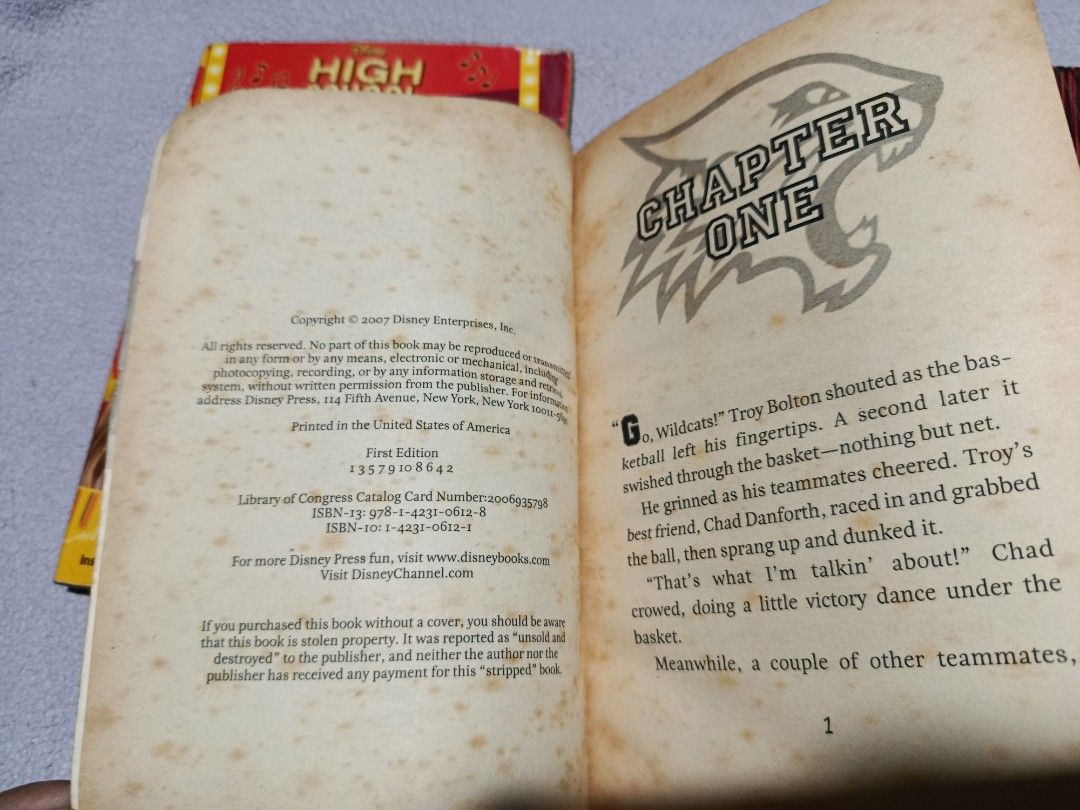 Bundle [Pre-loved] High School Musical Book Bundle (3 Books) - Disney (Category: Storybooks) located in Quezon City. Submitted by truephoenix.16cee3 (Listing ID 1422554608, Image 3). Description: Calling all Wildcats! 🐾 Revisit the halls of East High with this High School Musical book set. Perfect for fans and collectors of the Disney Channel era. Included Books: Stories from East High #1: Battle of the Bands Stories from East High #2: Wildcat S