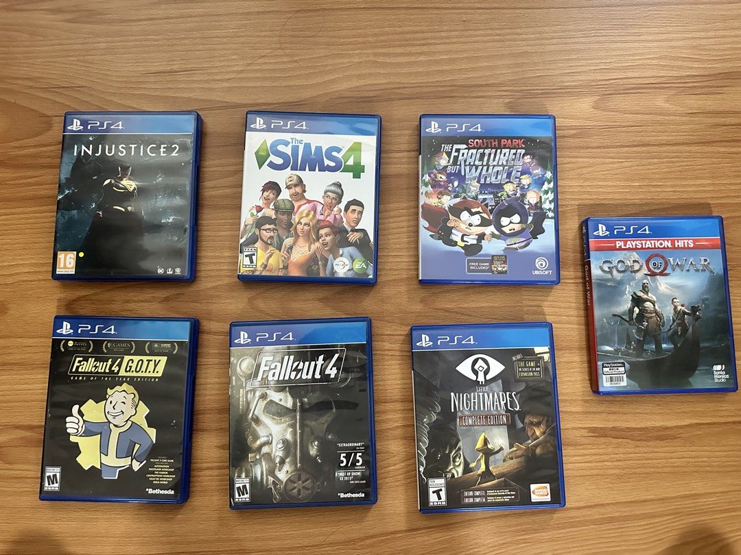PS4 Games (Category: PlayStation) located in Quezon City. Submitted by mygaragesale.ph (Listing ID 1422606788, Image 2). Description: PRICES NEGOTIABLE: Spider-Man Miles Morales - P1500 Deadpool - SOLD God of War Ragnarok - P1500 The Sims 4 - P1000 South Park The Fractured But Whole (Code Claimed) - P1000 Injustice 2 - P1000 God of War 2018 - P1000 The Little Nightmares Complete Edition (Code Claimed) - P1000 Fallout 4 GOTY Edition (Code Claimed)