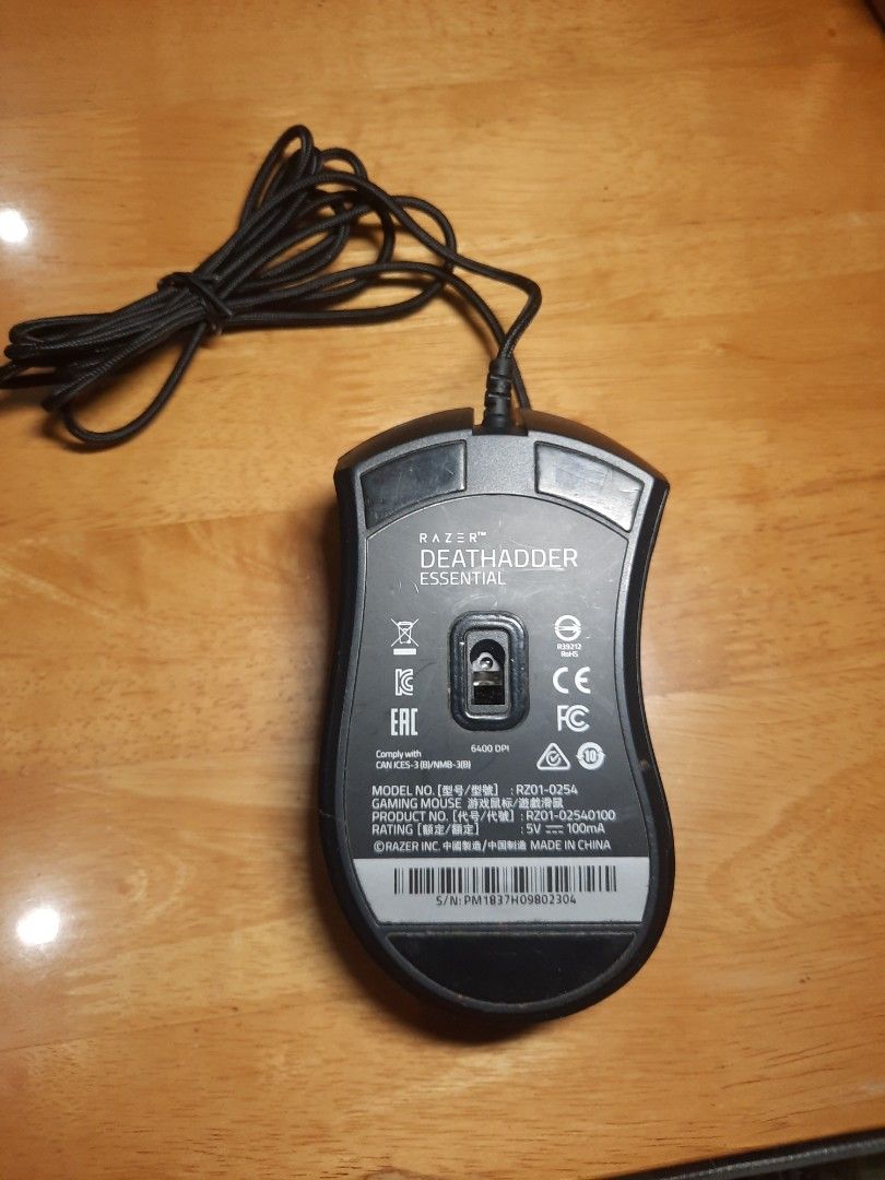 Razer DeathAdder Essential & Logitech G403 (Category: Mouse & Mousepads) located in Bulacan. Submitted by nice.finds (Listing ID 1422675967, Image 3). Description: - Razer DeathAdder Essential and Logitech G403 gaming mice for sale. - Both are wired and black. - Razer DeathAdder Essential: Razer logo on top, model name on the bottom. - Logitech G403: Logitech logo on top, model name on the bottom. - Both have USB connectors..