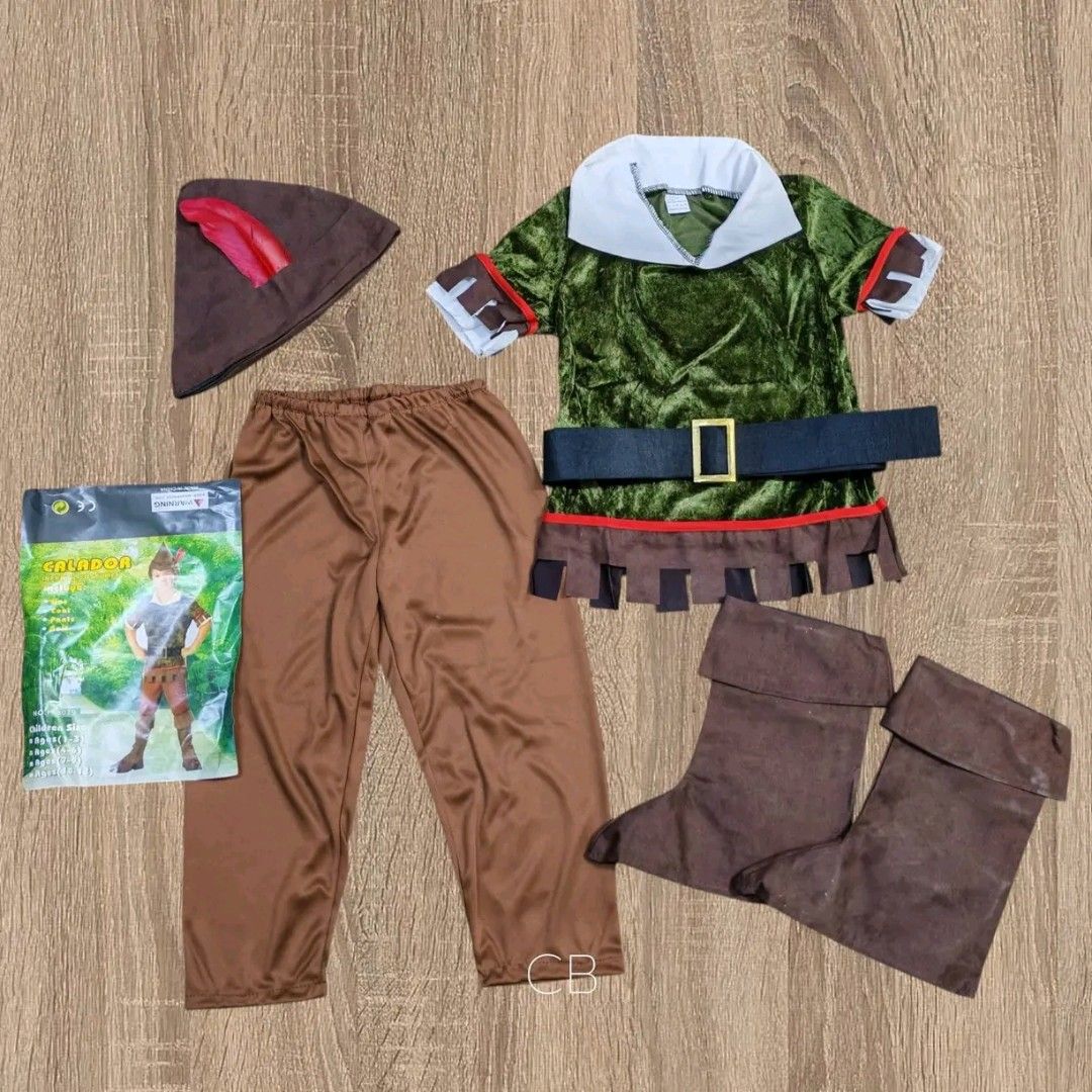 RobinHood Costume For Kids (Category: Babies & Kids Fashion) located in Manila. Submitted by viashop02 (Listing ID 1422662553, Image 2). Description: RobinHood Costume For Kids ✅ Included: Top,Pants,Hat,Belt,Cover Shoes ✅Size: (4-6yrs)(7-9yrs)(10-12yrs) 🤎Actual photo is posted 🤎Made in Bangkok 🤎Good quality ✅Loc@ 168mall pasilio (2HE-08) New building Pm for more information.
