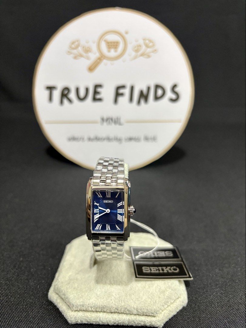 Seiko Tank Watch with Blue Dial (Category: Luxury Watches) located in Mandaluyong City. Submitted by jcheska (Listing ID 1422099606, Image 1). Description: Seiko Classic SWR085P1 Elegant by design, effortless on the wrist. This Seiko tank style quartz watch is sleek, classic, and selling fast—if you’ve been thinking about it, now’s the time! 💙 Movement Type: Quartz Case Material: Stainless Steel Clasp: Three-fold clasp with push button release D