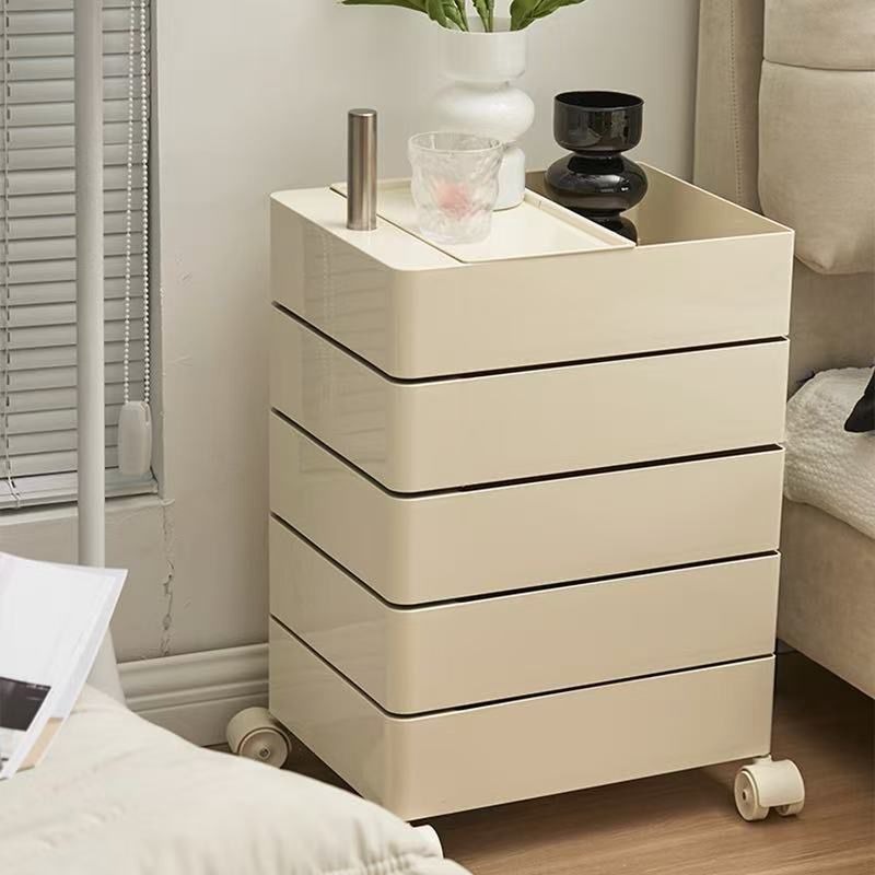 ️SG SELLER ️ Creamy-White (ABS-5Tiers) Portability 360 Rotating Drawer ...
