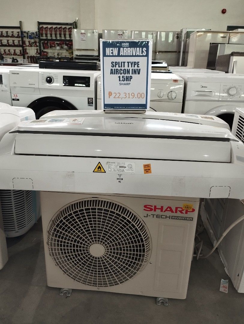 Sharp Split Type Aircon 1.5HP Inverter (Category: Air Conditioning and Heating) located in Caloocan City. Submitted by dhiony (Listing ID 1422574941, Image 1). Description: - Brand new Sharp split-type air conditioner - Inverter type for energy efficiency - 1.5HP cooling capacity - Sleek white unit - Price: P22,319.00 -Sharp.