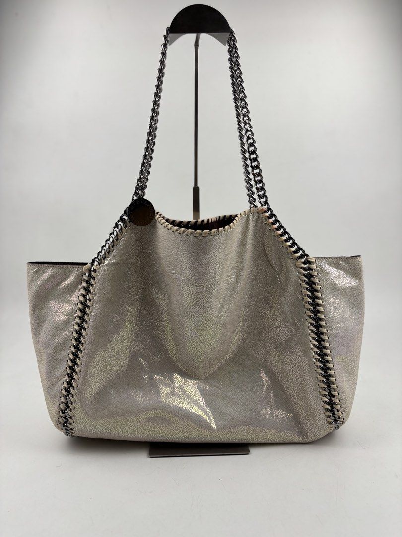 Stella McCartney Falabella Reversible Tote (Category: Luxury Bags & Wallets) located in Makati City. Submitted by ragrepository (Listing ID 1422676346, Image 2). Description: Height-13.5” Width- 20.5” Depth- 6.5” Handle drop-9.5” Condition- 9/10 Flaw-Minimal signs of wear .