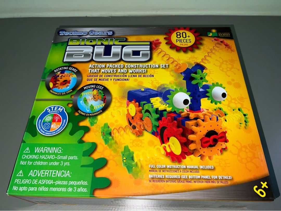STEM Toy-Bionic Bug （分類：益智學習玩具）位於 Hong Kong。 由 kwongkl 提交（商品編號 1422620549，圖片 2）。簡介： - STEM 學習組裝玩具 - 包含80個零件 - 電池驅動。