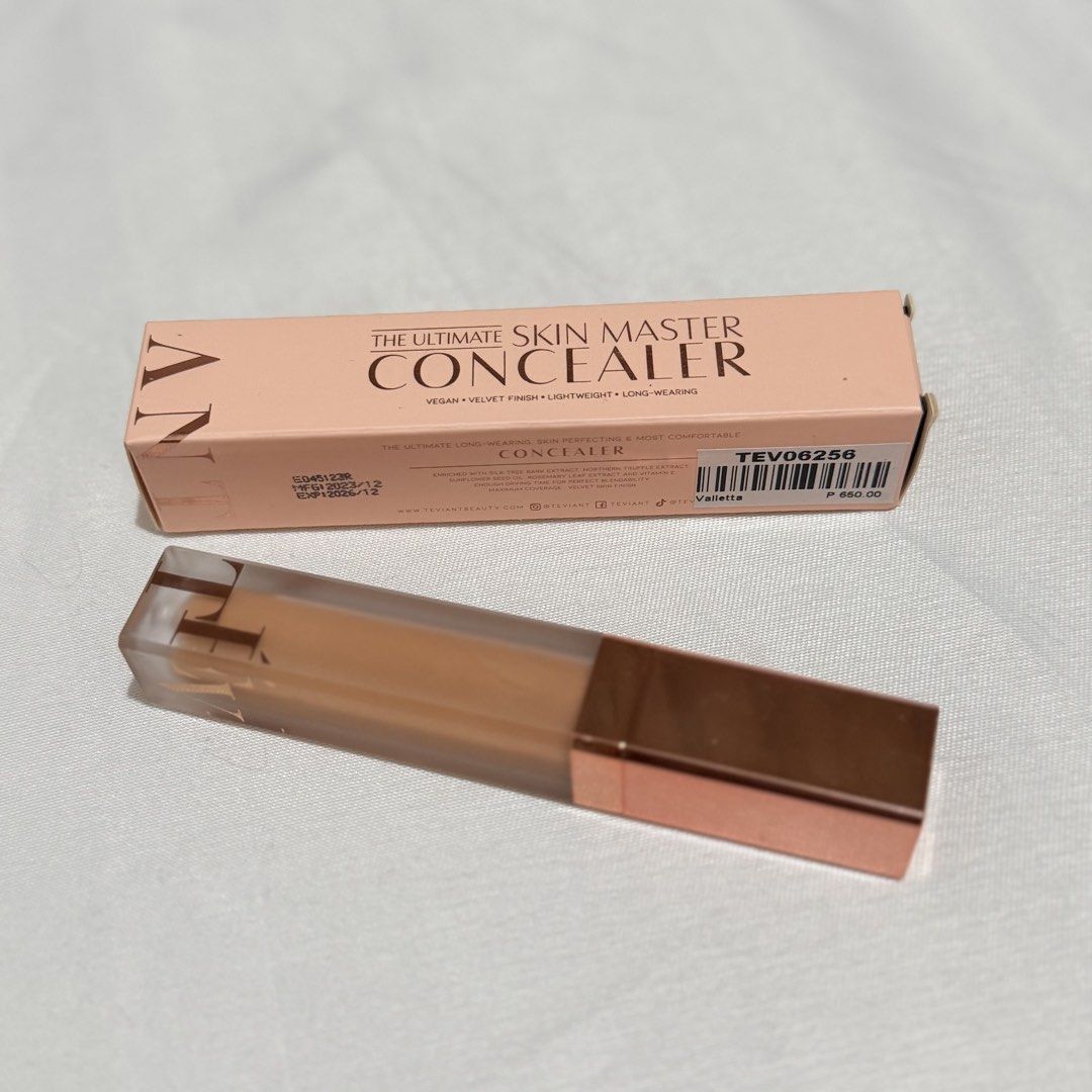 Teviant Concealer - Valletta (Category: Makeup) located in Manila. Submitted by declutternclutter (Listing ID 1422684516, Image 1). Description: Teviant The Ultimate Skin Master Concealer Shade: VALLETTA - Vegan formula - Velvet finish - Easy to blend and it sets on the skin - Lightweight and long-wearing - Original Price: ₱650.00 Brand New ✨ Yes, never used. Yes, authentic. I have proof just message me if interested. I still have the receipt. RF