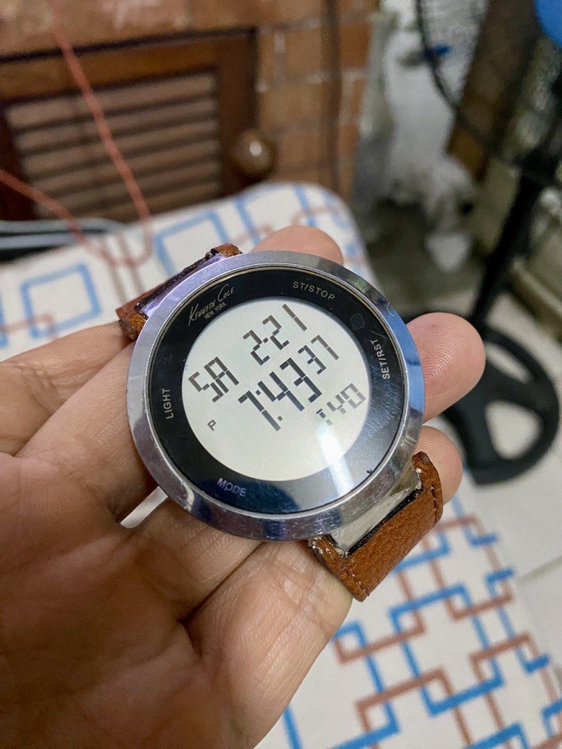 Unisex Kenneth cole digital watch (Category: Men's Watches) located in San Juan City. Submitted by makalumangrelos (Listing ID 1422648862, Image 3). Description: 43mm Replacement bracelet All working New battery installed Watch only Note: scratches on the back case.