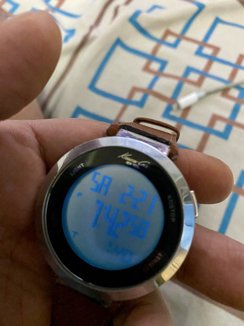 Unisex Kenneth cole digital watch (Category: Men's Watches) located in San Juan City. Submitted by makalumangrelos (Listing ID 1422648862, Image 2). Description: 43mm Replacement bracelet All working New battery installed Watch only Note: scratches on the back case.