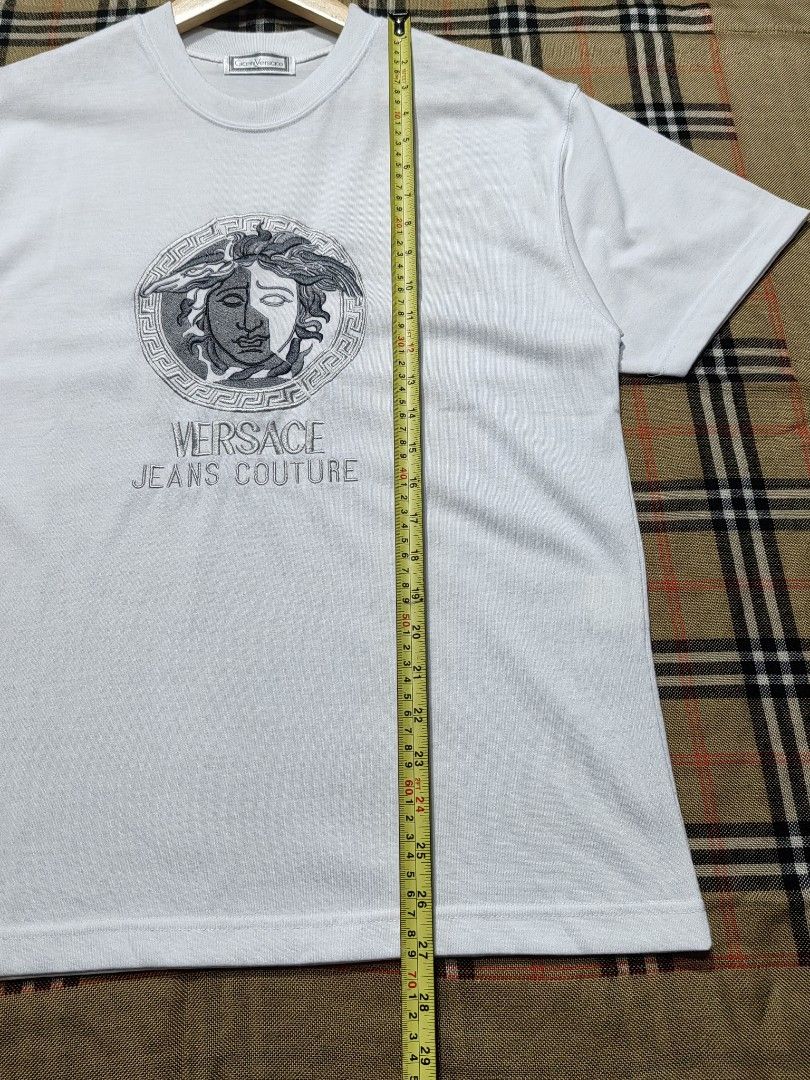 VERSACE (Category: Tshirts & Polo Shirts ) located in Baguio. Submitted by curated_luxe_brandeds (Listing ID 1422577172, Image 3). Description: VERSACE DIMENSION: L27 X W21 SIZE LARGE ON TAG FITS MEDIUM MENS FITS LARGE WOMENS PHP 980+SF SEE PICS FOR DETAILS EXCELLENT CONDITION COLOR MAY VARY DUE TO LIGHTING MOP BDO /GCASH NO COD /COP IG /FB PAGE /CAROUSELL: curated_luxe_brandeds FACEBOOK SELLING ACCOUNT : Esteph Colpita SA PHYSICAL STORE :STALL 3