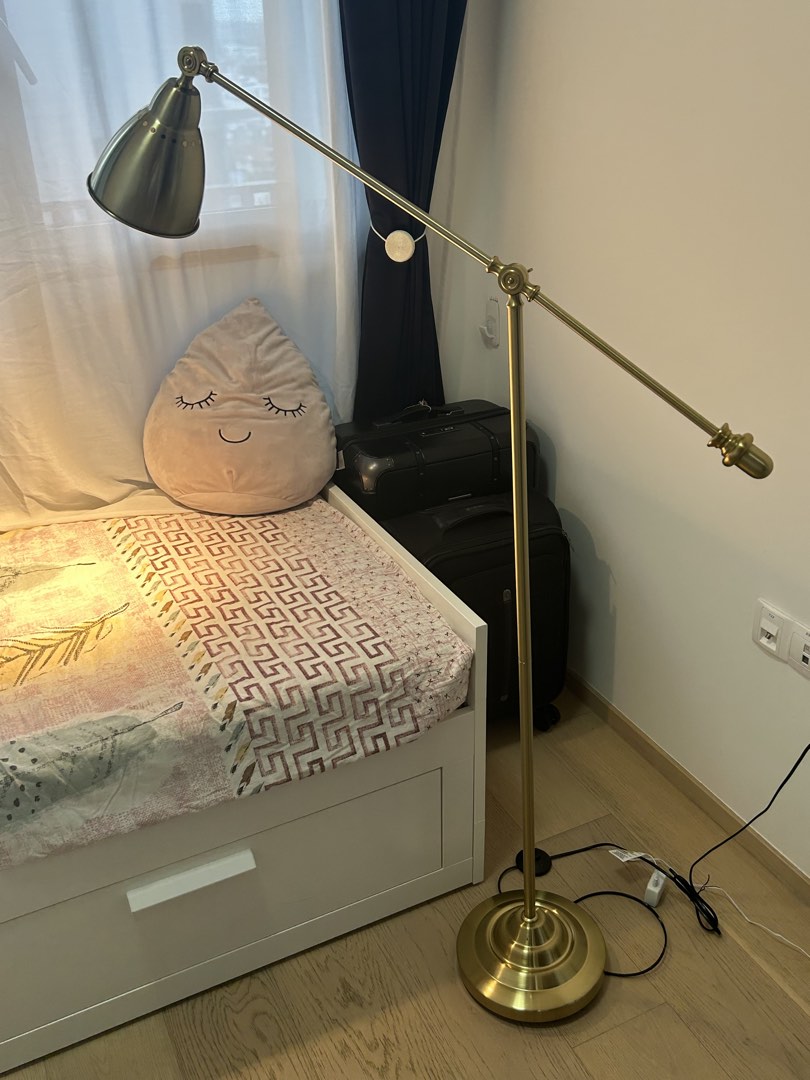 Lindby Floor Lamp Joas (Modern) In Brown Made Of Paper For E.g. Living Room & Dining (2 Light Sources, E27) From Standard