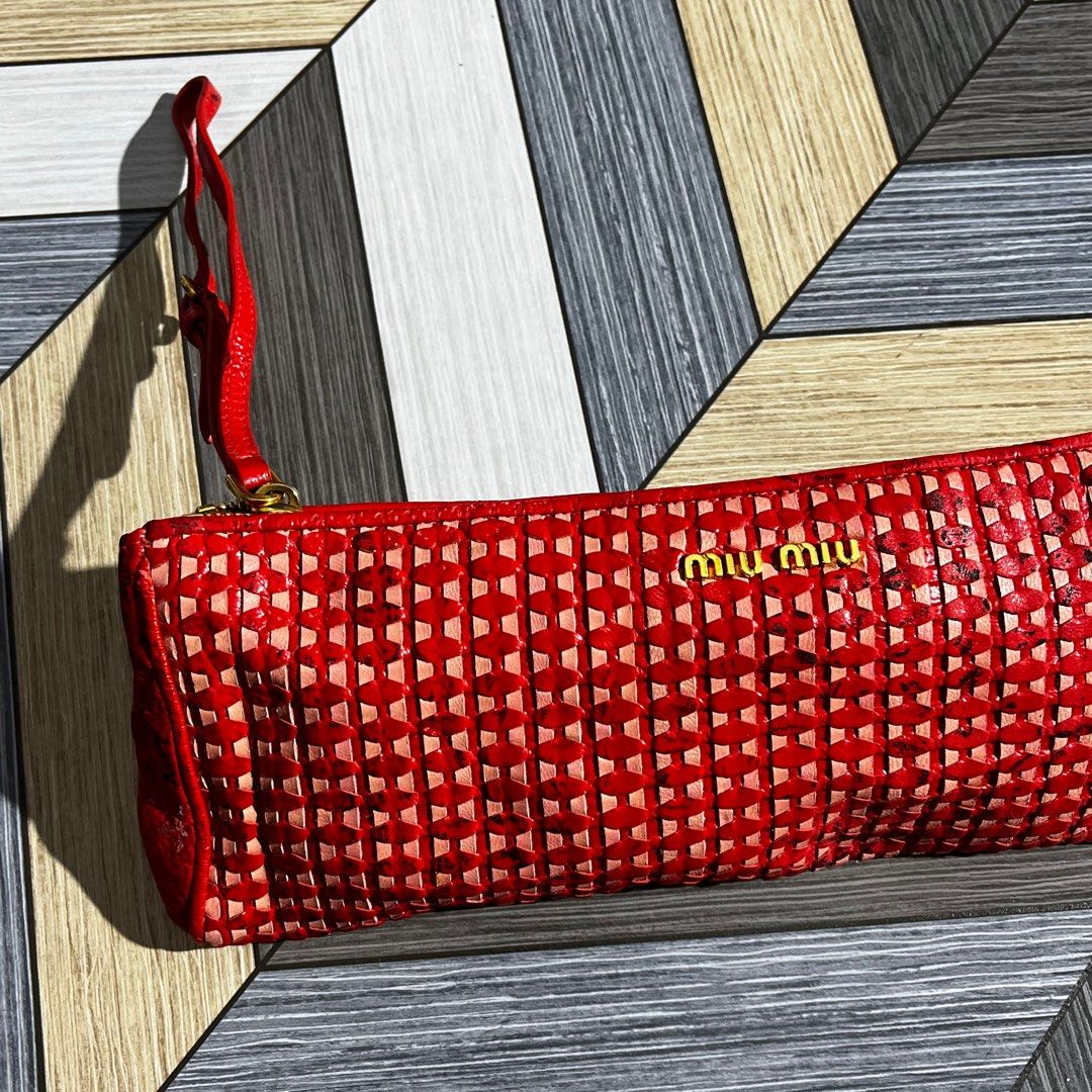Vintage Miu Miu Pouch (Category: Luxury Bags & Wallets) located in Daraga. Submitted by th3cliquejunks (Listing ID 1422668501, Image 2). Description: Vintage Miu Miu Pouch Authentic Verygood Condition No major flaw Check all posted pics 2,180 Dm.