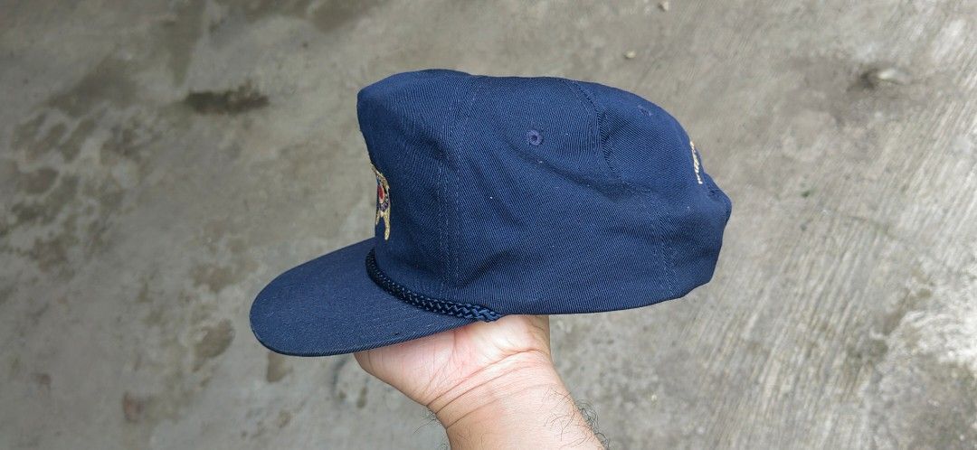Vintage Rope KC Water Safety Program Cap (Category: Caps & Hats) located in Cagayan de Oro. Submitted by james_dig (Listing ID 1422605803, Image 3). Description: - Navy blue cap - Star-shaped emblem - "WATER SAFETY PROGRAM" embroidered on the back - Adjustable strap -Need wash - KC logo - One size fits all.
