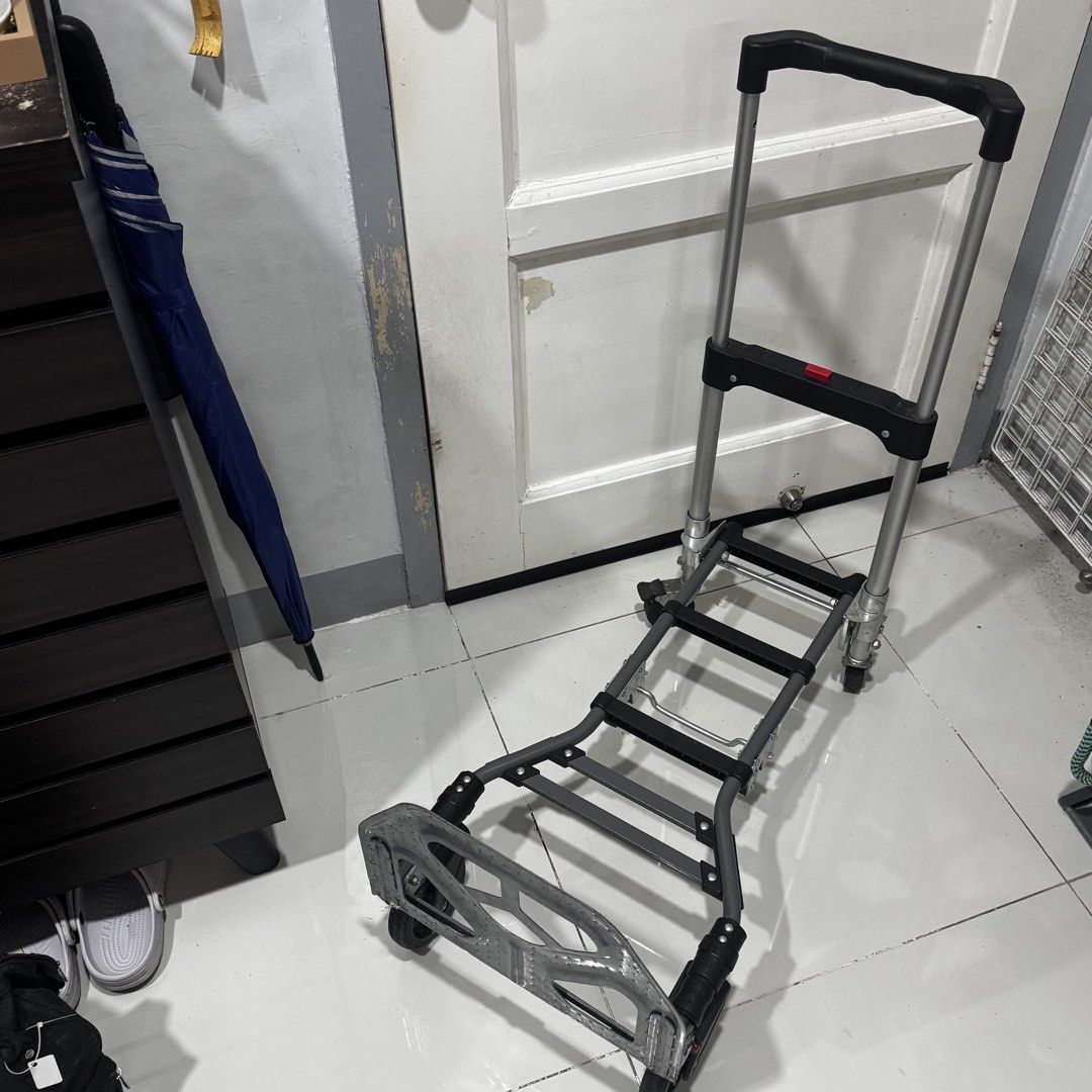 2-in-1 Trolley Metal from s&r (Category: Strollers) located in Manila. Submitted by basicstuffmnl (Listing ID 1422747769, Image 1). Description: Used less than 5x. Rfs: declutter not using Bought from s&r.