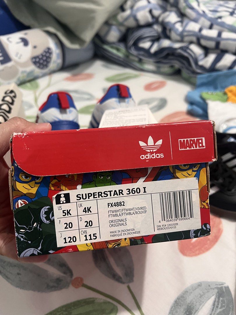 Adidas Superstar 360 I Marvel Shoes (Category: Babies & Kids Fashion) located in Bulacan. Submitted by ANNETC (Listing ID 1422736299, Image 2). Description: .