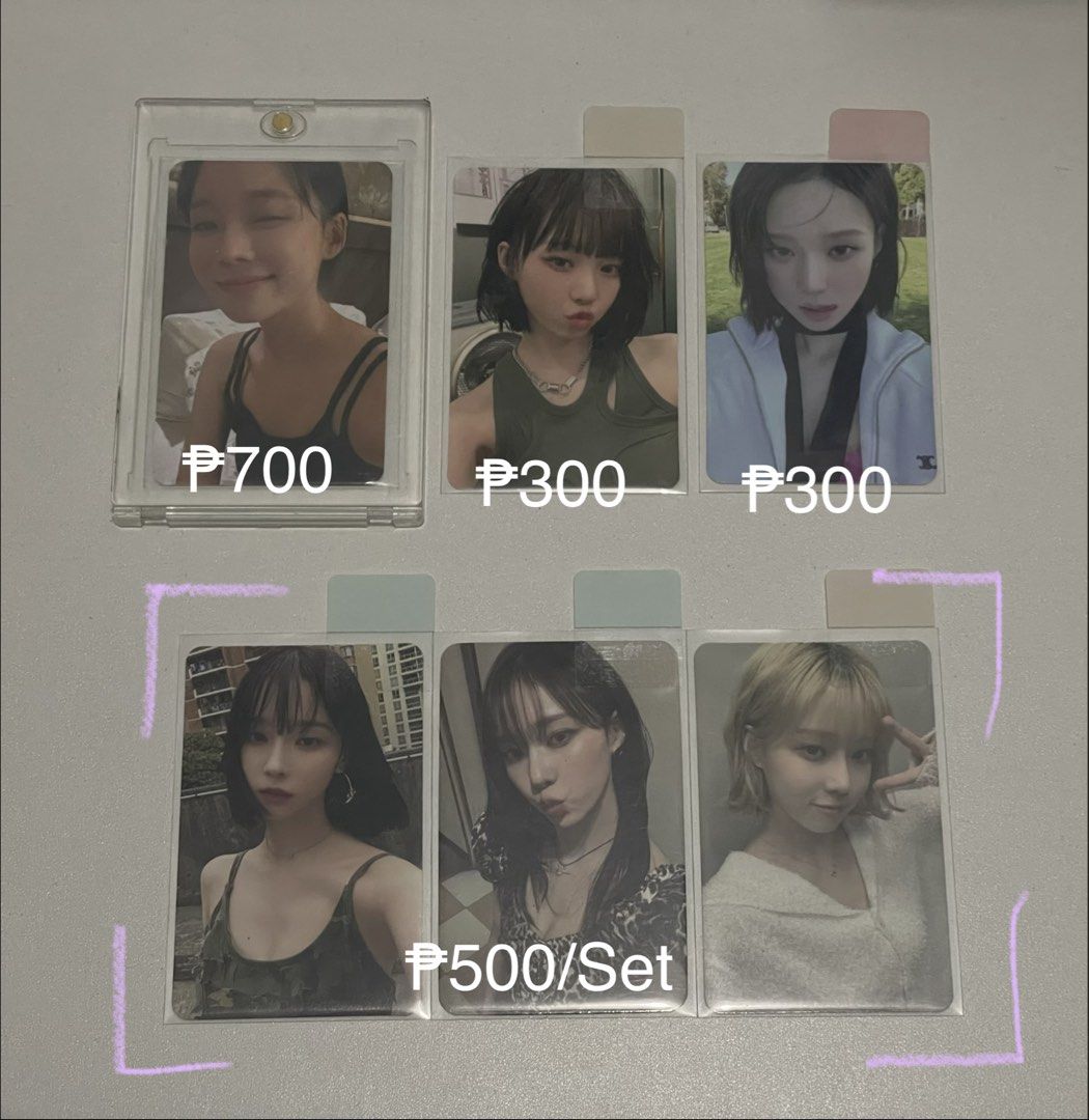 Aespa Photocards (Category: K-Wave Merchandise) located in Cebu City. Submitted by kurstuff (Listing ID 1422830546, Image 1). Description: wts | Ifb | ph ‼️Quitting Sale‼️ x sensi, onhand 📍: Talamban, Cebu 🚚: JnT 💵: Gcash t. wts Ifb ph winter aespa stamp on it my world photocard pc season’s greetings sg24 karina giselle ningning Id pob selca selfie drama.