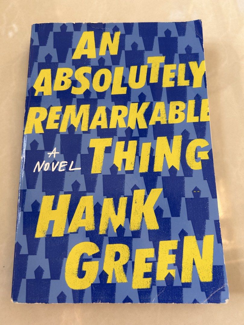 An Absolutely Remarkable Thing by Hank Green (Category: Storybooks) located in Manila. Submitted by garagesale994 (Listing ID 1422833087, Image 1). Description: Copy of "An Absolutely Remarkable Thing" by Hank Green. It is a novel. The book is an international edition and published by Dutton. The back cover includes a summary of the book and a review. The book also includes a photo of the author..