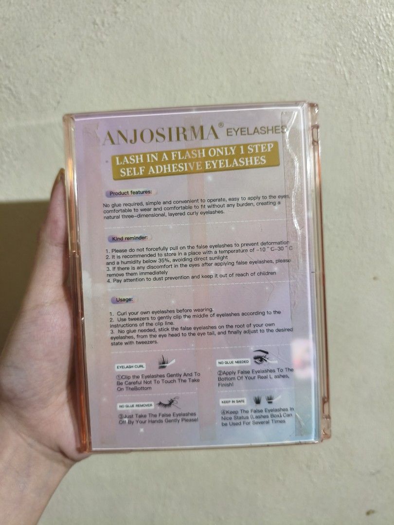 ANJOSIRMA & Glamorous Me Cluster Lashes (Category: Makeup) located in Mandaluyong City. Submitted by aeurea (Listing ID 1422852768, Image 2). Description: - First row only used. Will throw used lashes away after ordered. (They're not super used kasi, only tried them on once so left them there muna but decided to just sell them because they don't fit my eye shape.) - No need for glue. May adhesive na siya..