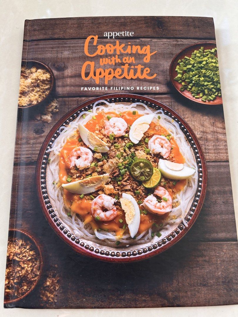 Appetite Cooking with an Appetite Cookbook (Category: Cookware & Accessories) located in Manila. Submitted by garagesale994 (Listing ID 1422835460, Image 1). Description: - Features over 50 Filipino recipes - Includes traditional and classic dishes - Perfect for everyday cooking - Adds excitement to your meals.