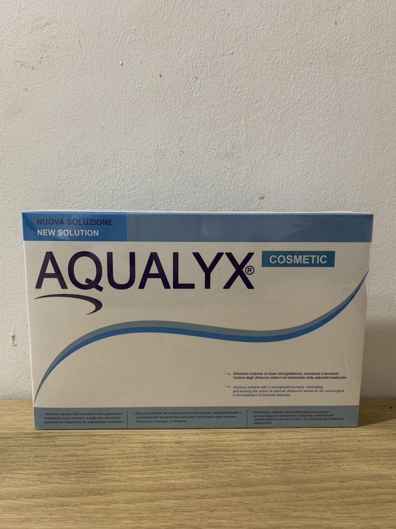 AQUALYX Cosmetic Solution (Category: Face Care) located in Binangonan. Submitted by kirbydelrosario (Listing ID 1422790204, Image 1). Description: - AQUALYX cosmetic solution for localized fat reduction. - Contains Aqua, phosphate buffered saline, agarose, and sodium deoxycholate. - Box includes sterile, non-pyrogenic vials. - Designed for cosmetic use. - Brand new, sealed box..