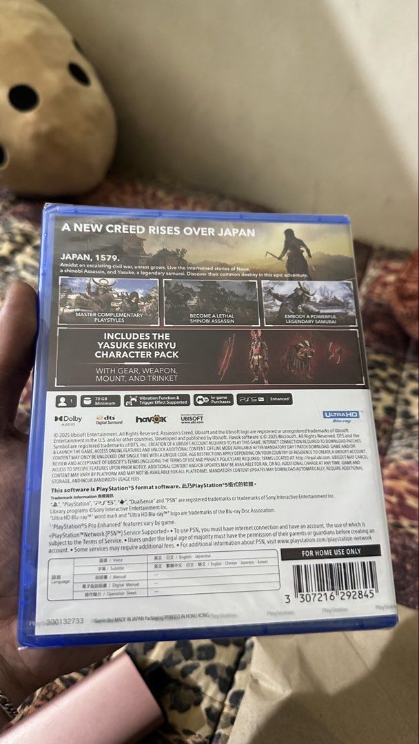Assassin's Creed Shadows - PS5 Special Edition (Category: PlayStation) located in Quezon City. Submitted by _apparels_ (Listing ID 1422887968, Image 2). Description: 🎮 FOR SALE: PS5 Game 🎮 🗡️ Assassin’s Creed Shadows – Special Edition (PS5) 💰 Price: ₱3,000 // negotiable ✅ Brand New ✅ Factory Sealed ✅ No issues 📍 Location: Muntinlupa City 📦 Delivery via Lalamove or LBC (shipping fee shouldered by buyer) 💵 Payment first policy Sure buyers on