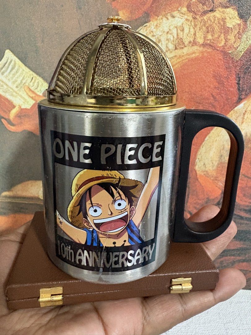 Authentic One Piece 10th Anniversary Mug (Category: Coffee & Tea Tableware) located in Mangaldan. Submitted by thriflip_online_shop (Listing ID 1422733922, Image 1). Description: AUTHENTIC One Piece 10th Anniversary Animation Stainless Steel Mug Rare Collector’s Item (Circa 2009) Own a piece of Pirate History! This is the official 10th Anniversary Animation commemorative mug, released over 15 years ago to celebrate the first decade of the One Pie