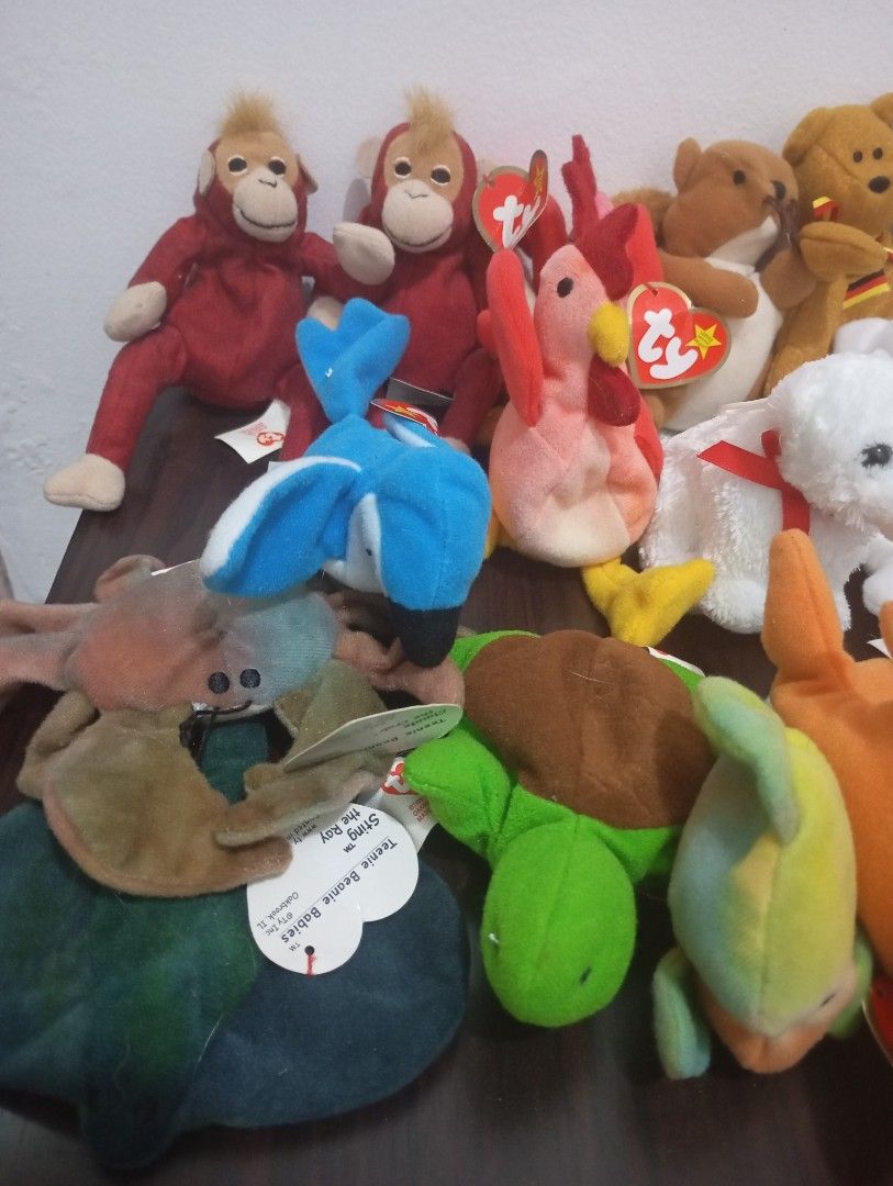 Beanie babies 28pcs set (Category: Plushies & Soft Toys) located in Las Pinas. Submitted by quick_deals_great_finds2 (Listing ID 1422857940, Image 2). Description: Selling as set 28pcs 800.