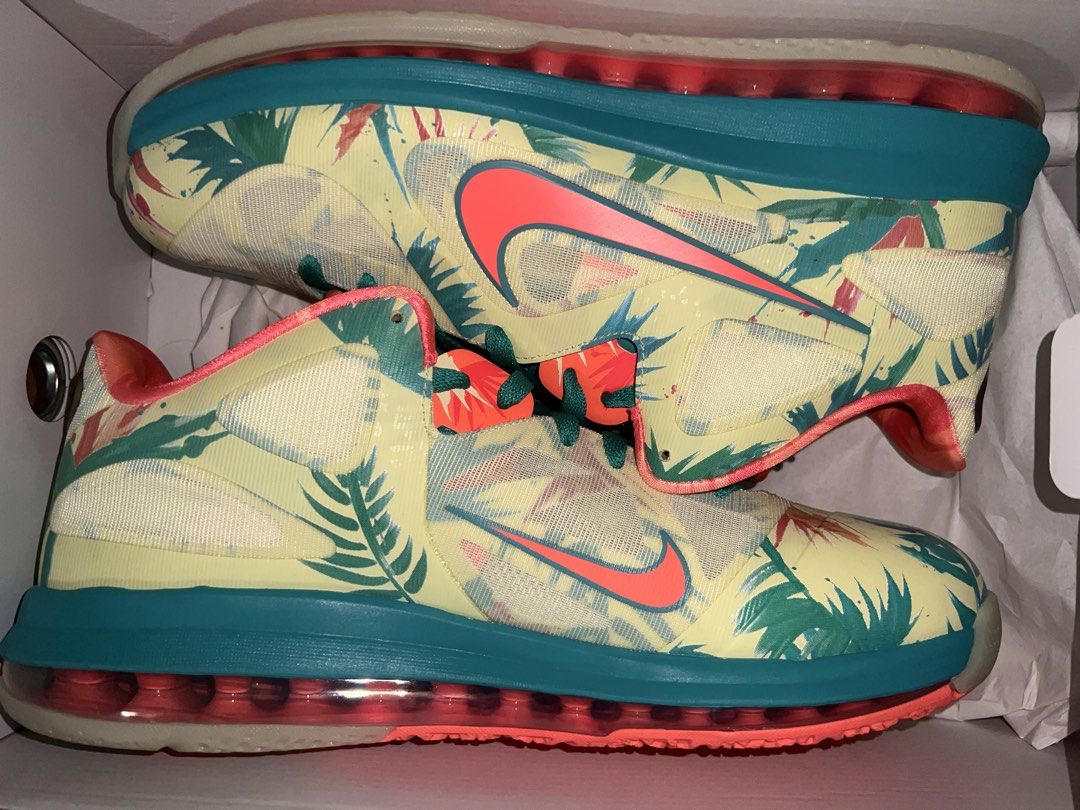 BELOW SRP BNDS LeBron 9 Low LeBronald Palmer (Category: Sneakers) located in Quezon City. Submitted by declutteringfunkos (Listing ID 1365524528, Image 2). Description: LeBron 9 Low Size 12 GITD Sole BNDS.