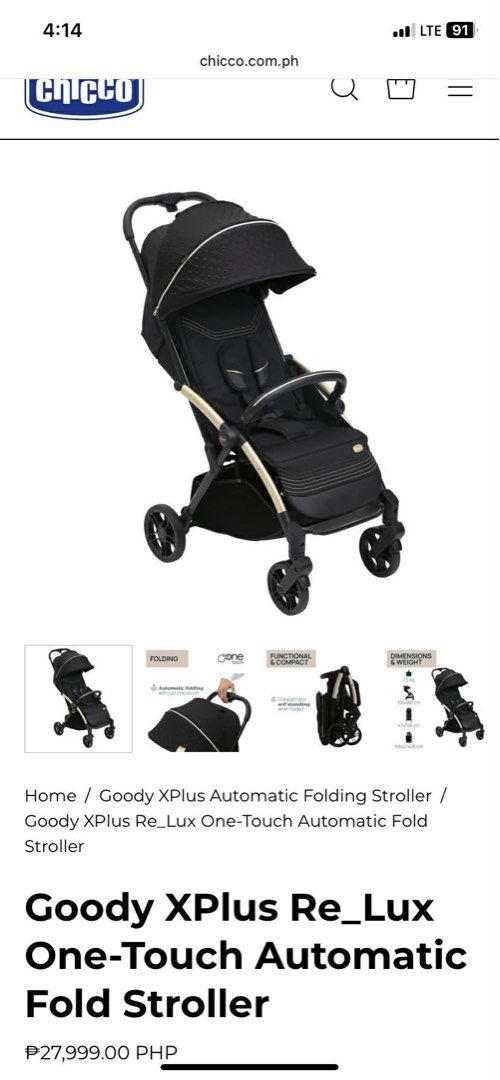 Brandnew Chicco Goody X Plus Stroller (Category: Strollers) located in Manila. Submitted by avalanchesonlineshopmainacount (Listing ID 1422794058, Image 2). Description: Save almost 10k iba price pg black🫢😁.