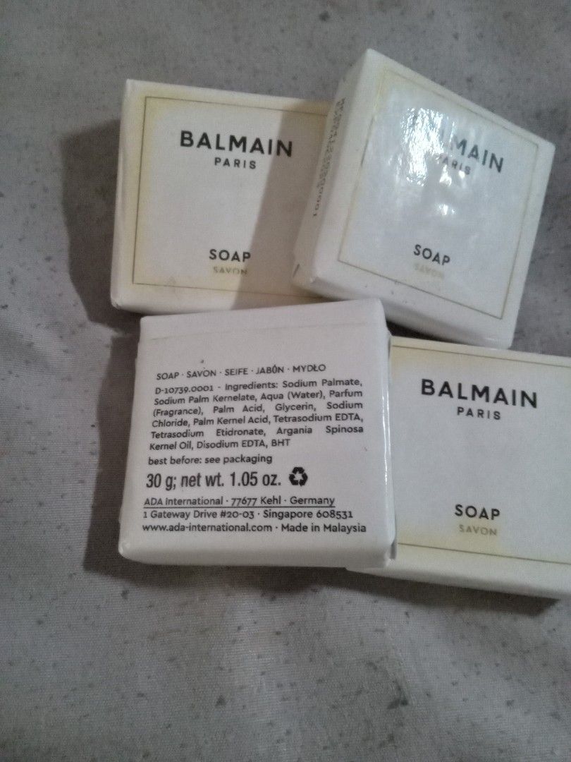 Bundle take all set. Authentic Balmain Paris Savon / Soap. (Expired) (Category: Bath) located in San Juan City. Submitted by albe16.rushsalenegotiable (Listing ID 1422719187, Image 2). Description: Only used as a decor in our bathroom..
