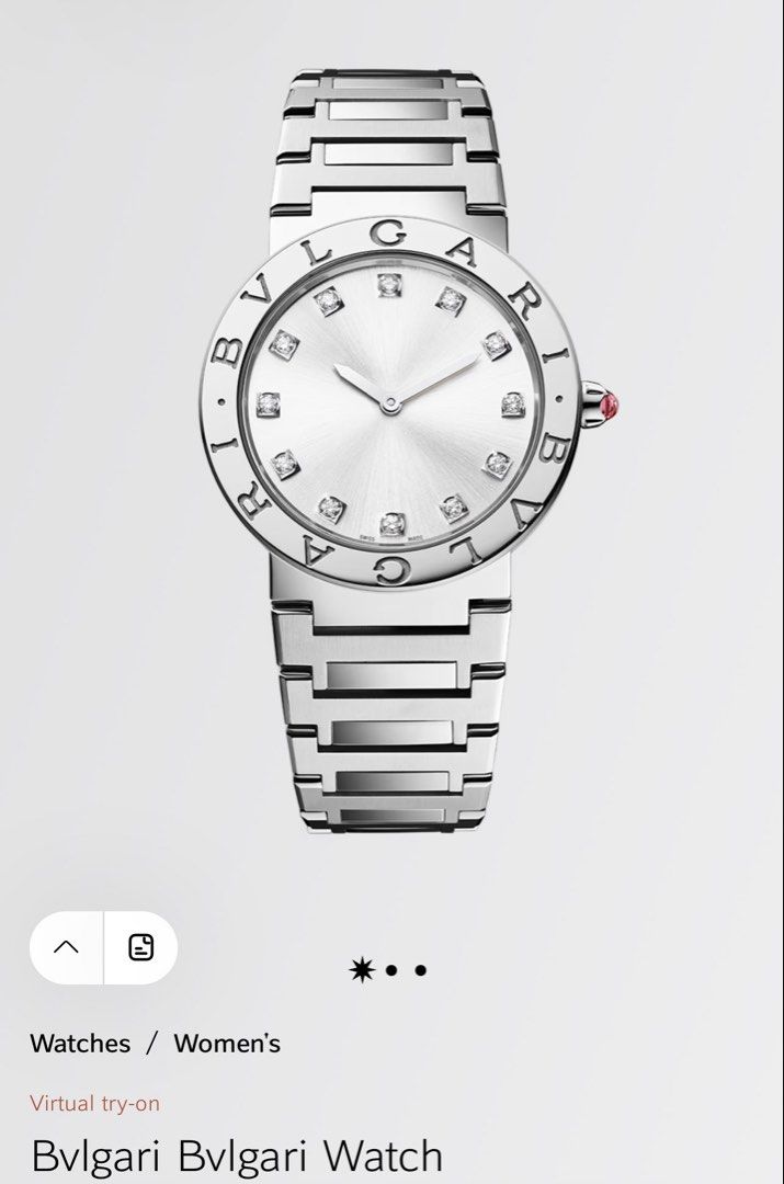 Bvlgari Watch - Silver Dial (Category: Watches) located in Singapore. Submitted by OliveJalapeno (Listing ID 1422800982, Image 1). Description: VERY GOOD BUY - Bvlgari Watch, Authentic, - Very new, rarely worn, got it from paragon, june 2025. - Comes with original box, case, pouch, and paperwork - Features a silver dial - Stainless steel bracelet - Perfect for any occasion - Timeless and elegant design - selling due to already have similar piece 
