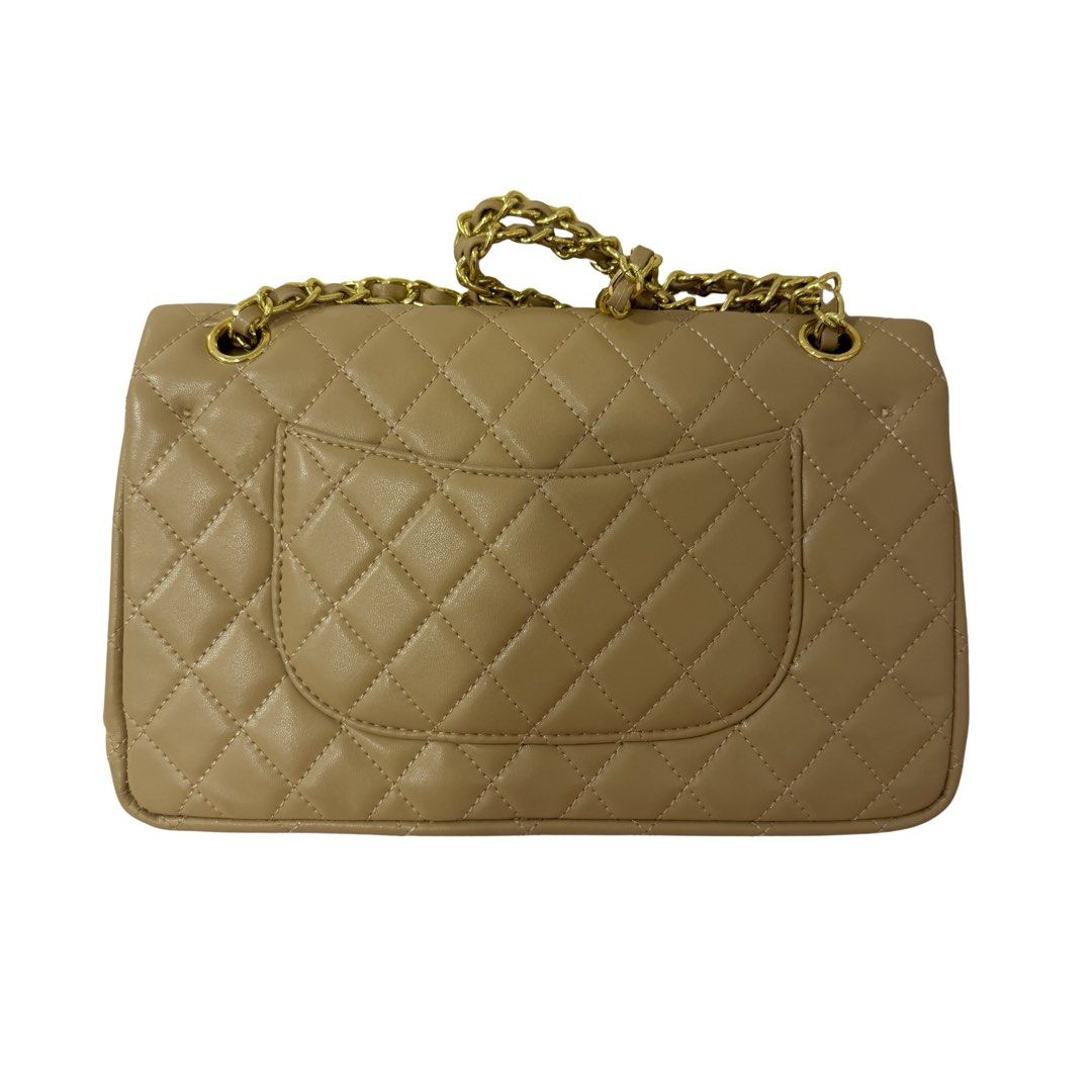 Chanel Classic Flap Beige (Category: Luxury Bags & Wallets) located in Quezon City. Submitted by shop_prelovedbyme (Listing ID 1422748058, Image 3). Description: • Even nicer in person • No inclusions • Rfs : Decluttering .